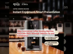 เครื่องขายกาแฟพาณิชย์ 58 กิโลกรัม เครื่องเลือกเครื่องดื่มสีดําอัตโนมัติ เพื่อความสะดวก