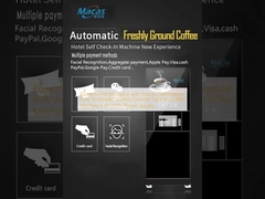 ผลงานที่แข็งแรงกับ Macas Commercial ครบถ้วนอัตโนมัติ กระเป๋าสะพายไฟ AC230V ของเครื่องกาแฟ