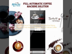 เครื่องชงกาแฟตั้งพื้นประสิทธิภาพสูง Macas Commercial แบบอัตโนมัติเต็มรูปแบบ พร้อมตู้บดกาแฟสด