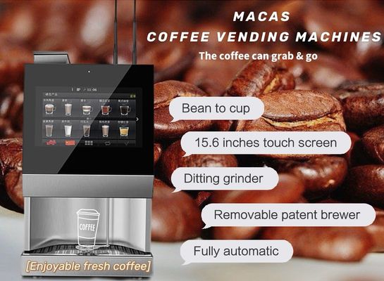 ร้านอาหาร เครื่องขายกาแฟ Smart Bean To Cup พร้อมการตั้งโปรแกรม