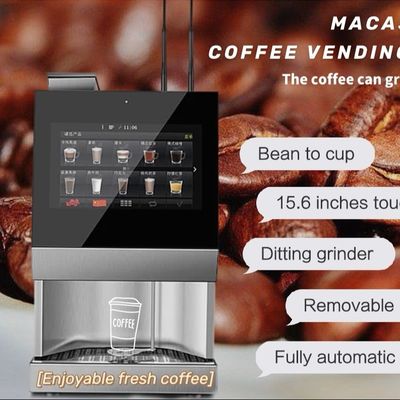ซื้อ สแกนรหัส QR เครื่องขายกาแฟพาณิชย์ จอสัมผัส เครื่องเอสเพรสโซ่อัตโนมัติ การผลิตออนไลน์