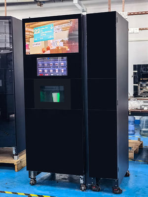 2400W Office QR Code เครื่องขายกาแฟที่ทํางานด้วยเหรียญ พร้อมเครื่องทําน้ําแข็ง