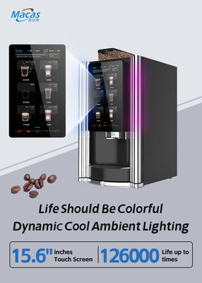 เครื่องขายกาแฟพาณิชย์ 220V/50-60Hz 57Kg 15.6inch Touch Screen MOQ 2หน่วย รองรับ IOT