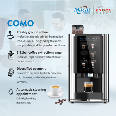 ซื้อ เครื่องขายกาแฟอัตโนมัติ 220V 2000W พร้อมหน้าจอสัมผัส 15.6 นิ้ว การผลิตออนไลน์