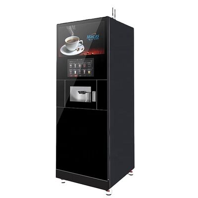 เครื่องขายกาแฟและชาแบบอัตโนมัติเต็ม 220V เครื่องขายกาแฟถั่วไปยังถ้วย