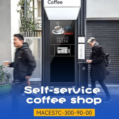Macas เครื่องขายกาแฟ เครื่องขายกาแฟอัตโนมัติ 220VAC รองรับ IOT
