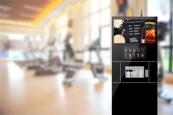 เครื่องเอสเปรสโซ่ที่ยืนเป็นพาณิชย์ที่มี Oracle Touch และการกรองน้ําที่ติดตั้ง