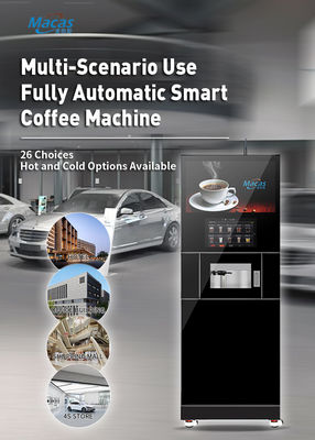 เครื่องทํากาแฟที่ยืนบนพื้นแบบอัตโนมัติเต็มแบบสําหรับสถานที่ขนาดใหญ่